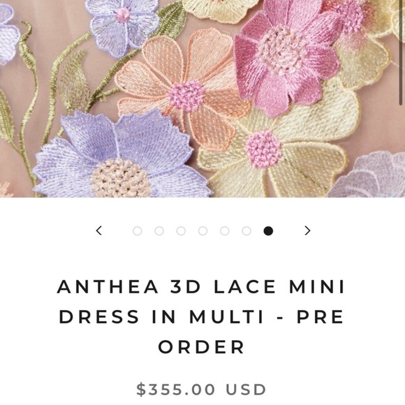 Elliatt Anthea 3D floral lace dress size small NWT - Picture 2 of 7